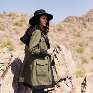 Reversible Womens Travel Coat with pockets